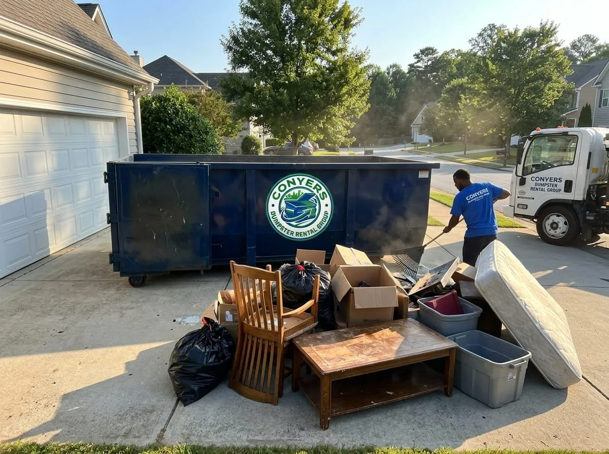 Range of dumpster sizes from Conyers Dumpster Rental Group in Conyers, GA